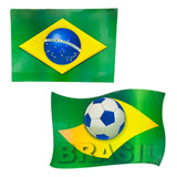Kit 02 Enfeite Mural Bandeira Brasil Futebol Copa Do Mundo