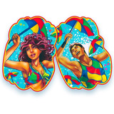 Kit 02 Enfeite Mural Carnaval Frevo Grande Decoração Festa
