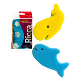 Kit 02 Esponjas De Banho Infantil Brinde Touca De Banho