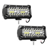 Kit 02 Farol Led Barra Super Potente 120w Off Road 4x4 Jeep