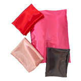Kit 02 Fronhas De Cetim Anti Frizz Luxo 50x70cm Cores Dormir