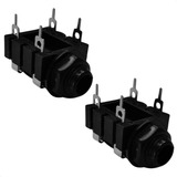 Kit 02 Jack J10 p10 Fêmea Mono Para Placa Circuito Aberto