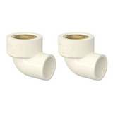Kit 02 Joelho 90 Transição Cpvc Aquatherm Tigre 28mm X1 Pol