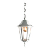 Kit 02 Lanterna Colonial Com Corrente Branca Pendente Lustre