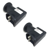 Kit 02 Lnb Duplo Banda Ku Universal Full Hd Lnbf 2 Saídas