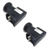 Kit 02 Lnb Duplo Banda Ku Universal Full Hd Lnbf 2 Saídas