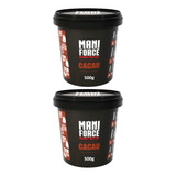 Kit 02 Maniforce Pasta De Amendoim Cacau 500g Zero Açúcar