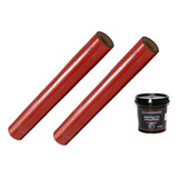 Kit 02 Mantas Asfáltica Adesiva Terracota 90cm C 01 Primer