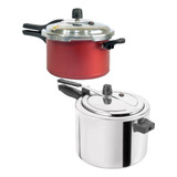 Kit 02 Panela Pressão 2 5 L Antiaderente 7 0 Litros Polida