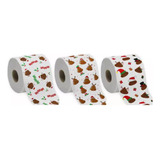 Kit 02 Papel Higiênico C Papai Noel Cocô Natal Decoração