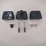 Kit 02 Para Janela Pivotante V-A Capela De Vidro Temperado - HELA -Preto-
