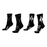 Kit 02 Pares Meia Corrida Ciclismo Hupi Fé Nossa Senhora