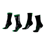 Kit 02 Pares Meias De Corrida Ciclismo Hupi Brasil Preto P