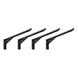 Kit 02 Pares Suporte Mesa Dobrável 30 Cm Mão Francesa Preto