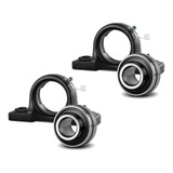 Kit 02 Peças Mancal C Rolamento Ucp 204 Para Eixo De 12mm