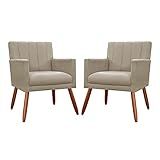 Kit 02 Poltronas Decorativa Cecília Suede Cores Variadas DS Estofados