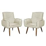 Kit 02 Poltronas Decorativa Emília Plus Suede Ds Estofados