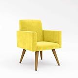 Kit 02 Poltronas Nina Decorativa Palito Balaqui Amarelo