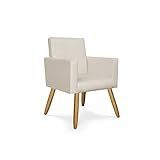 Kit 02 Poltronas Tecido Corino Balaqui Bege