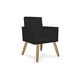 Kit 02 Poltronas Tecido Corino Salão Balaqui Preto