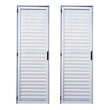 Kit 02 Porta Alumínio Branco Palheta 70cm X 2 10m Completa