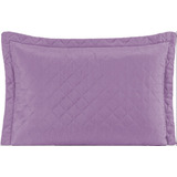 Kit 02 Porta Travesseiro Matelado 70cm X 50cm Capa Protetora Cor Violeta Liso