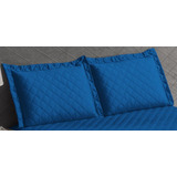 Kit 02 Porta Travesseiros Avulso Matelado Fronha 70x50 Azul