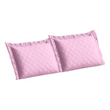Kit 02 Porta Travesseiros Avulso Matelado Fronha 70x50 Rosa