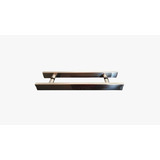 Kit 02 Puxador Porta Madeira vidro correr Inox 45cm Preto