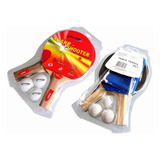 Kit 02 Raquetes E 03 Bolas Tênis De Mesa Sharp Shooter