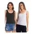 Kit 02 Regata Moda Feminina Alça Grossa Tampa Sutiã 3020.k2