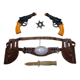 Kit 02 Revolver Coldr Estrela Cinto Velho Oeste Forte Apache