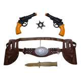Kit 02 Revolver Coldr Estrela Cinto Velho Oeste Forte Apache