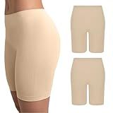 Kit 02 Shorts Lupo Modelador Poliamida Sem Costura Cintura Alta Forro Algodão Feminino Adulto 2 Natural Peach P