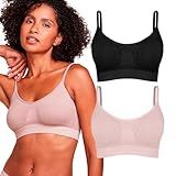Kit 02 Sutiã Top Sem Bojo E Sem Aro Hope Microfibra Light Feminino Adulto 1 Preto 1 Cinza Luar M