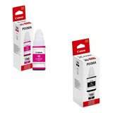 Kit 02 Tinta Original Canon Gi-190 G3110 Preta + Magenta 