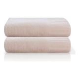 Kit 02 Toalhas De Banho Gigante Velour Camesa 100 Algodão Cor Rosé
