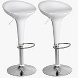 Kit 02 Un Banquetas Giratória Alta Cozinha Americana Bar Balcão Tulipa Lotus Assento Abs -Branca-