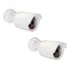 Kit 02 Un Câmera Falsa Bullet Infravermelho Bivolt Com Led Cor Branco