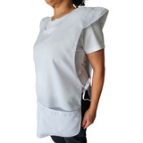 Kit 03 Bata Avental Jaleco Uniforme Manga Renda Babado