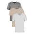 Kit 03 Camisetas Basica Gola V Masculinas Camisa Slim Fit Lisa 