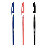 Kit 03 Canetas Esferográfica 0 7mm Re liner Pt Az Vm