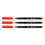 Kit 03 Canetas Pincel Marcador Brush Pen Cis Escolha A Cor