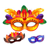 Kit 03 Enfeite Mural Carnaval Máscara Decor Gd Parede Festa