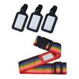 Kit 03 Etiqueta Tag Mala Viagem Identificação De Mala Bag