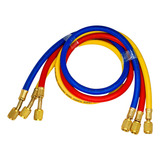 Kit 03 Mangueiras Para Manifold R134a R12 R22 R404 1 4 90cm