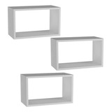 Kit 03 Nichos Mdf 50x25cm Decoração Cozinha Quarto Banheiro