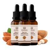Kit 03 Óleo Vegetal Amêndoas 30ml Herbomel Natural