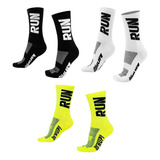 Kit 03 Pares Meia Corrida Hupi Run Cano Médio 36 42