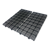 Kit 03 Pçs Palete Estrado Plástico Preto 2 5 X 25x50 Cm